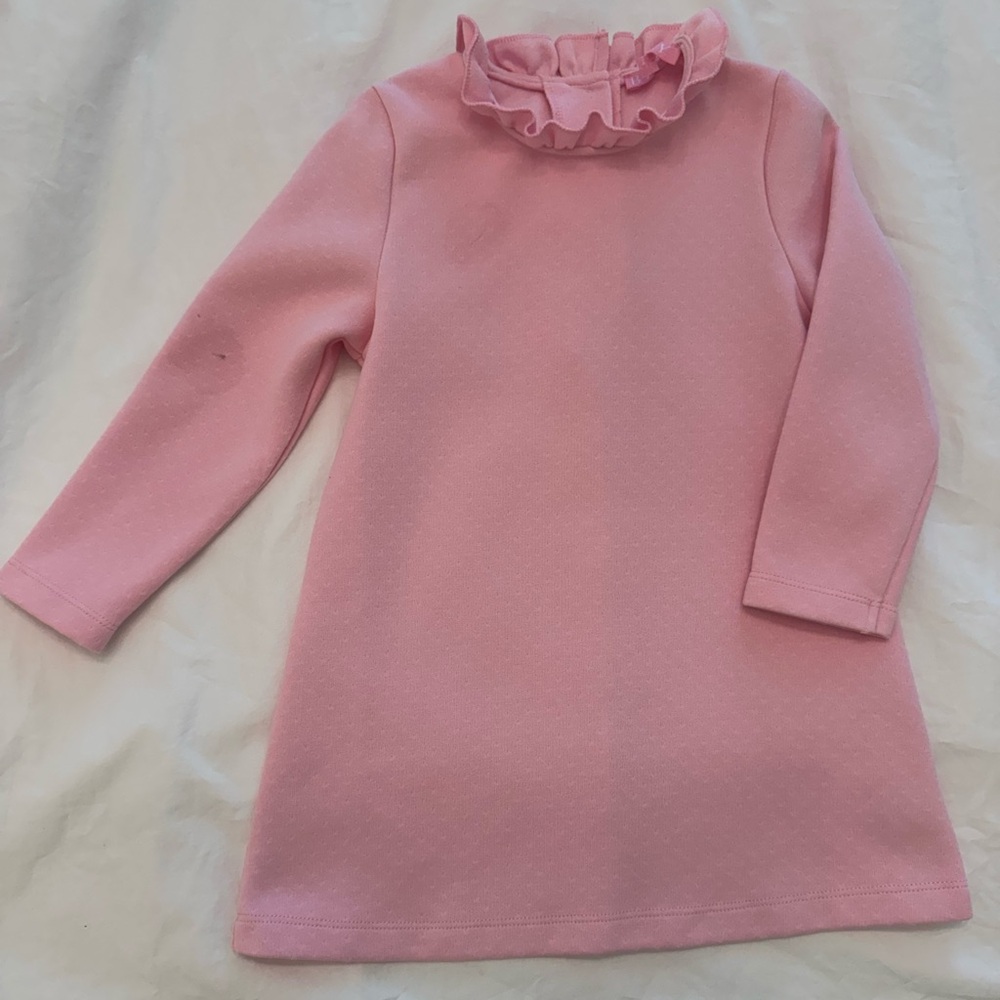 BISBY Pink Ruffle Neck Dress